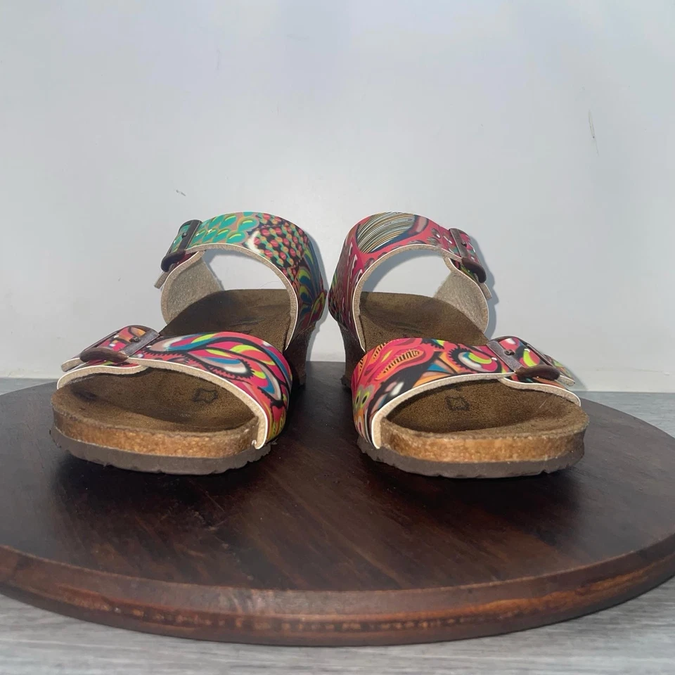 Birkenstock Papillio Dorothy Birko Flor Wedge Sandal African Wax Women’s 6 N - Image 4 of 4