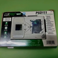 Lux Pro PSD111B Non-Programmable Thermostat for Home Use; 1 Heat, 1 Cool White 