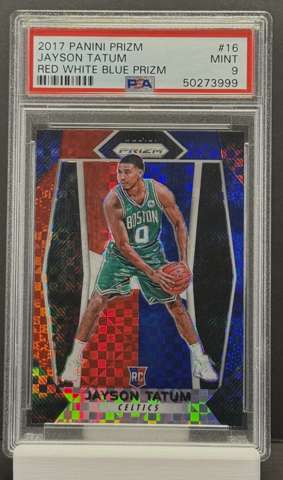 Jayson Tatum 2017 Prizm #16 Red White Blue Price Guide - Sports
