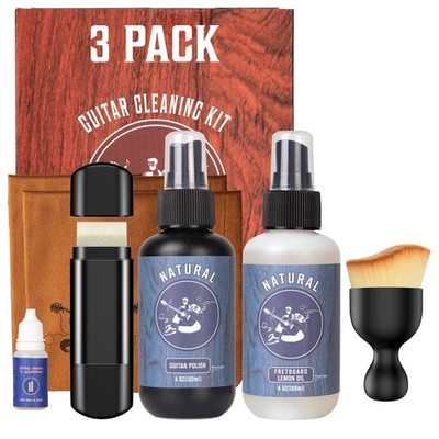 Deviser Guitar Cleaner Spray,All IN ONE Kit 4 OZ,fretboard Lemon oil,Polish,G...