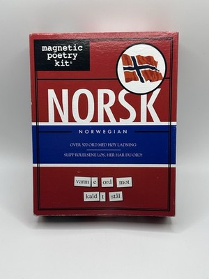 Norsk Magnetic Poetry Kit Norwegian Norse for your Refrigerator Door Decor #3052