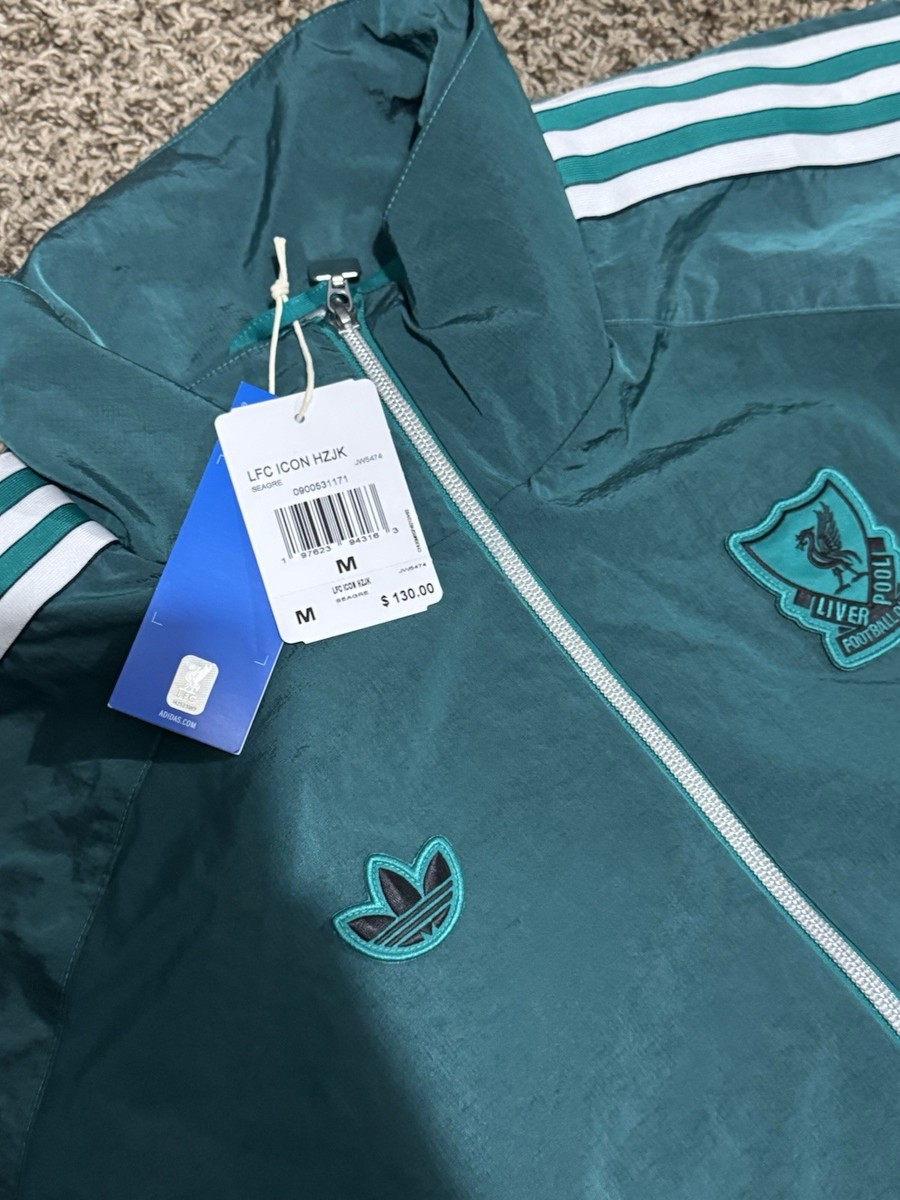 Adidas Liverpool FC Terrace Icons Half-Zip Jacket Green Men`s size
