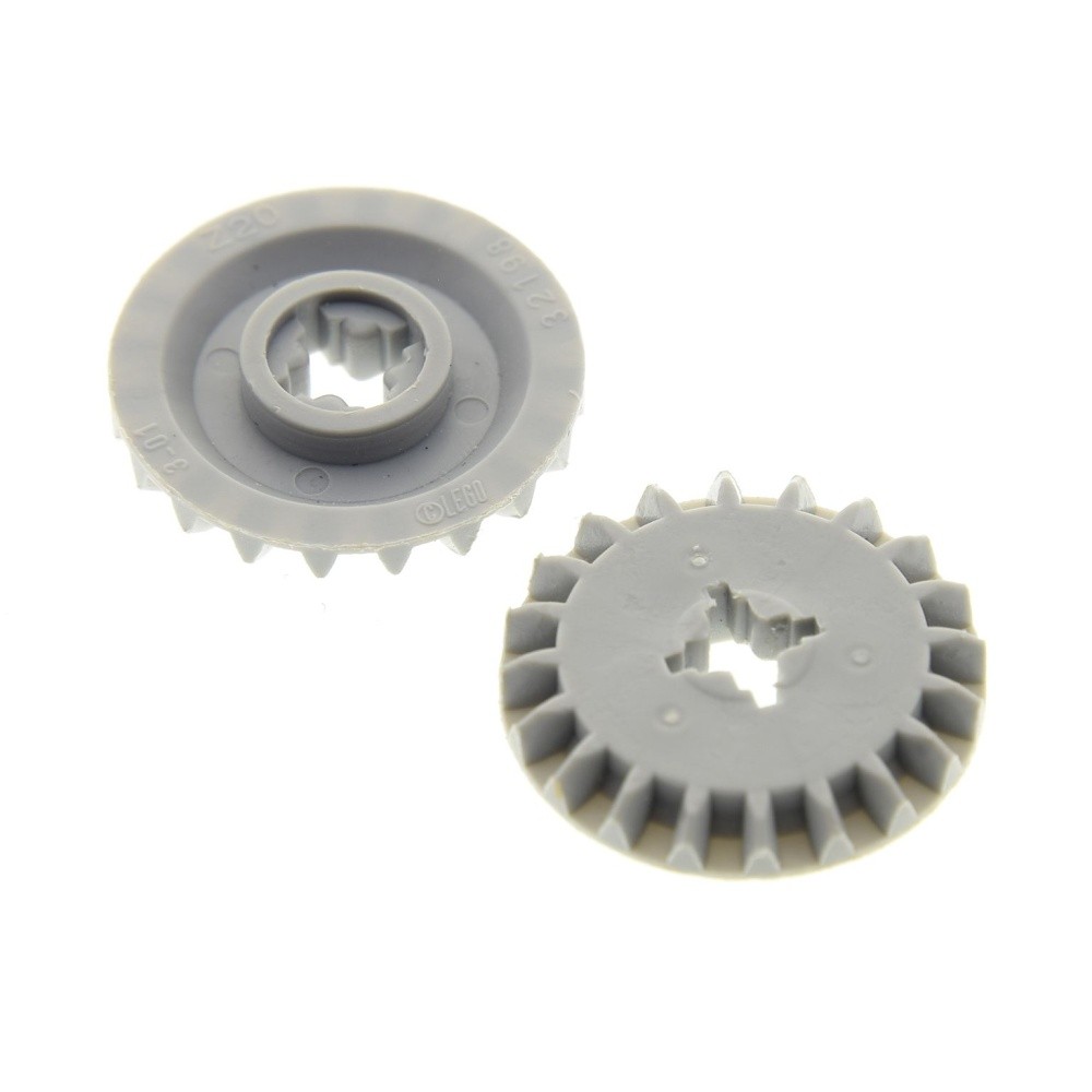 2x Lego Technic Gear 20T New-Light Gray Type1 Differential 4211885 321