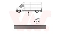 VAN Wezel Zier-/Schutzleiste Seitenwand 3799423 FüR Opel Movano X62 Bus Cdti FWD