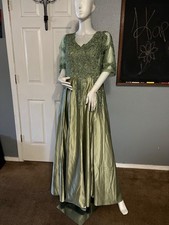 Mother Of The Bride Formal Evening Gown Silk And Lace Size 14