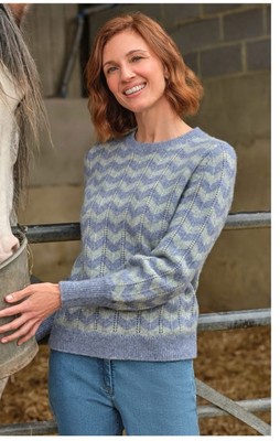 Woolovers superweicher Pullover mit Monostreifen Gr. M UVP69  (NEU)