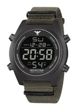 Inceptor Black Steel Digital KHS, Natoband Steingrau Oliv