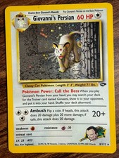 giovanni's persian pokemon card No.053 Japanese Gym Challenge Holo Rare Car this piece serves as a premier focal point for any high Never noticed Giovanni's eyes in