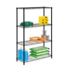HONEY-CAN-DO SHF-01908 ADJUSTABLE STORAGE SHELVING UNIT, 36LX14WX54 - BLACK