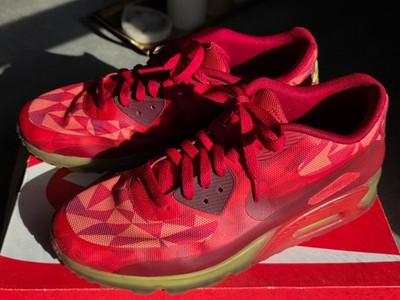 Nike Air Max 90 Ice Gym Red University Red 631748-600 Men's Size 10.5