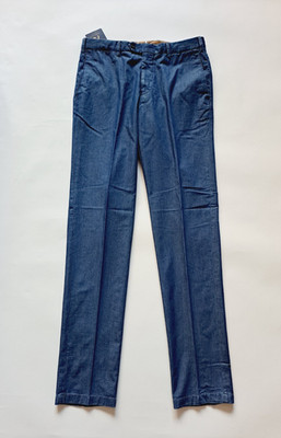NEW Germano Men's Italian Slim Stretch Blue Pants Size IT 48
