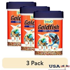 3 Pack Goldfish Floating Pellets Fish Food Nutritional Diet Immune Support New