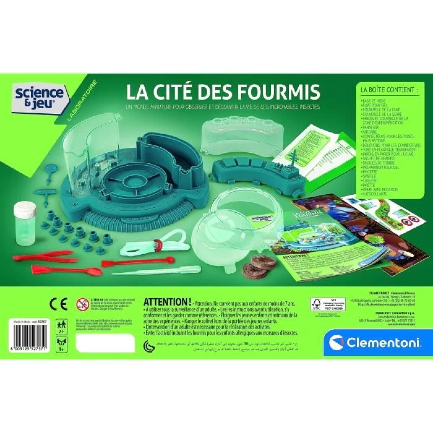 Jeu de science observatoire de fourmis avec gel nutritif transparent