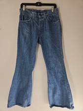 Vtg Levis Flare Bell Bottom Jeans 663 Denim 32x30 Orange Tab