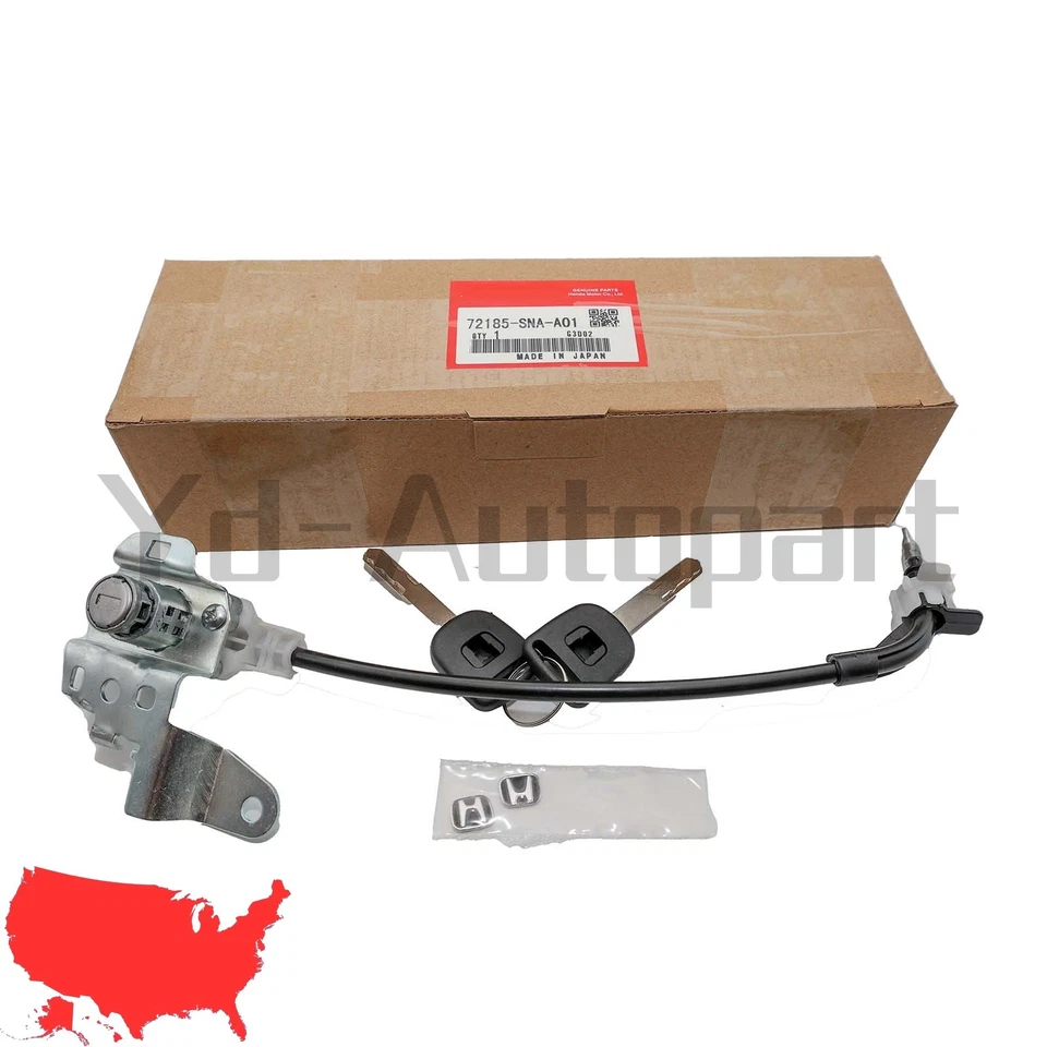 OEM NEW For Honda CIVIC 06-11 Driver Door Lock Cylinder & 2 Keys 72185-SNA-A01 - Imagem 4 de 4