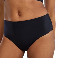 Women's Arielle High Waisted Bikini Bottom, Black, S