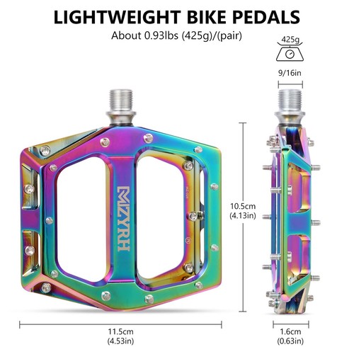Road/Mountain Bike Pedals MTB Pedals Aluminum Alloy Bicycle Pedals 9/16" Seal... - Picture 3 of 7