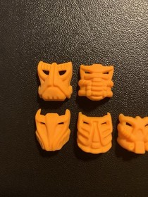 Lego Bionicle Gahlok Orange Krana Mask Set Of 7, Xa Za Vu Yo Ja Su Bo, #2 