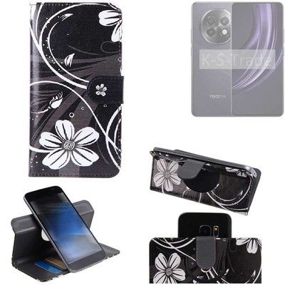Für Realme 13 5G 360° Schutz Hülle Wallet Case Design Blumen