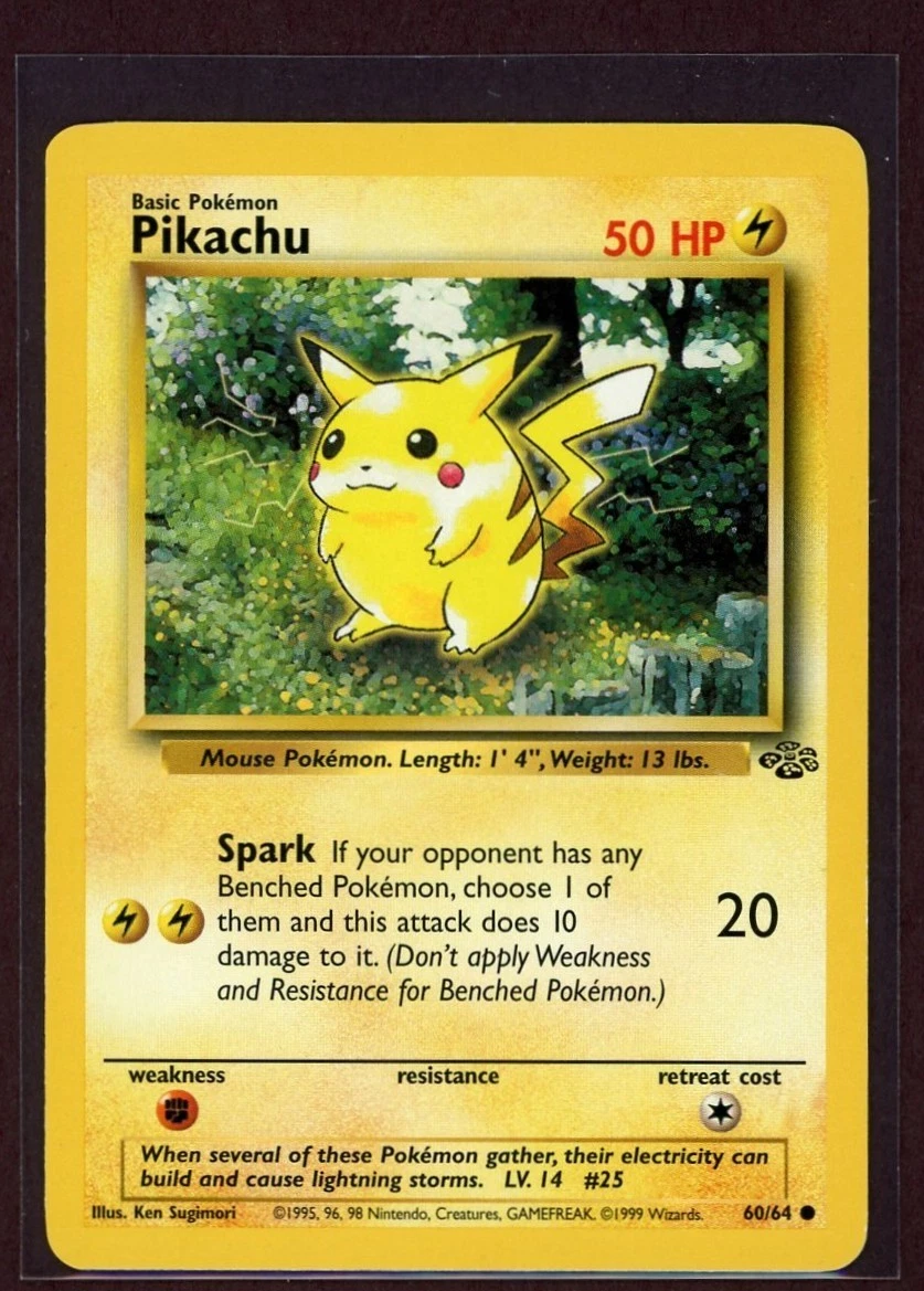 良品　ピカチュウ 60/64 海外版　ポケモンジャングル Pikachu 60/64 Jungle for sale | eBay