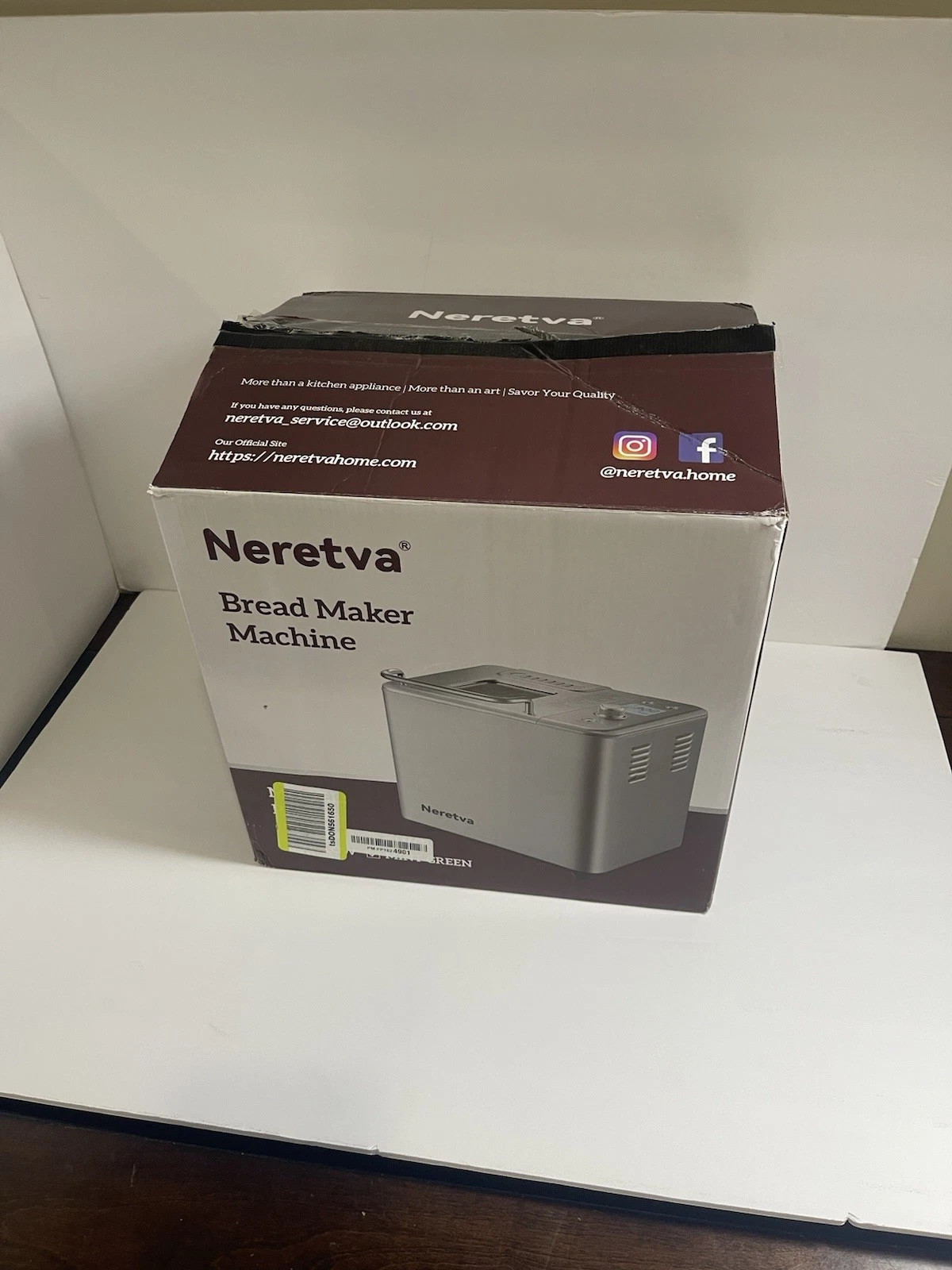 Neretva Bread Maker 20-IN-1 2LB Bread Machine Dual Heater Nonstick PE8866