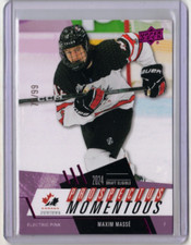 MAXIM MASSE 2024 Team Canada Rookie Prospectus Momentous PM-24 ELECTRIC PINK /99