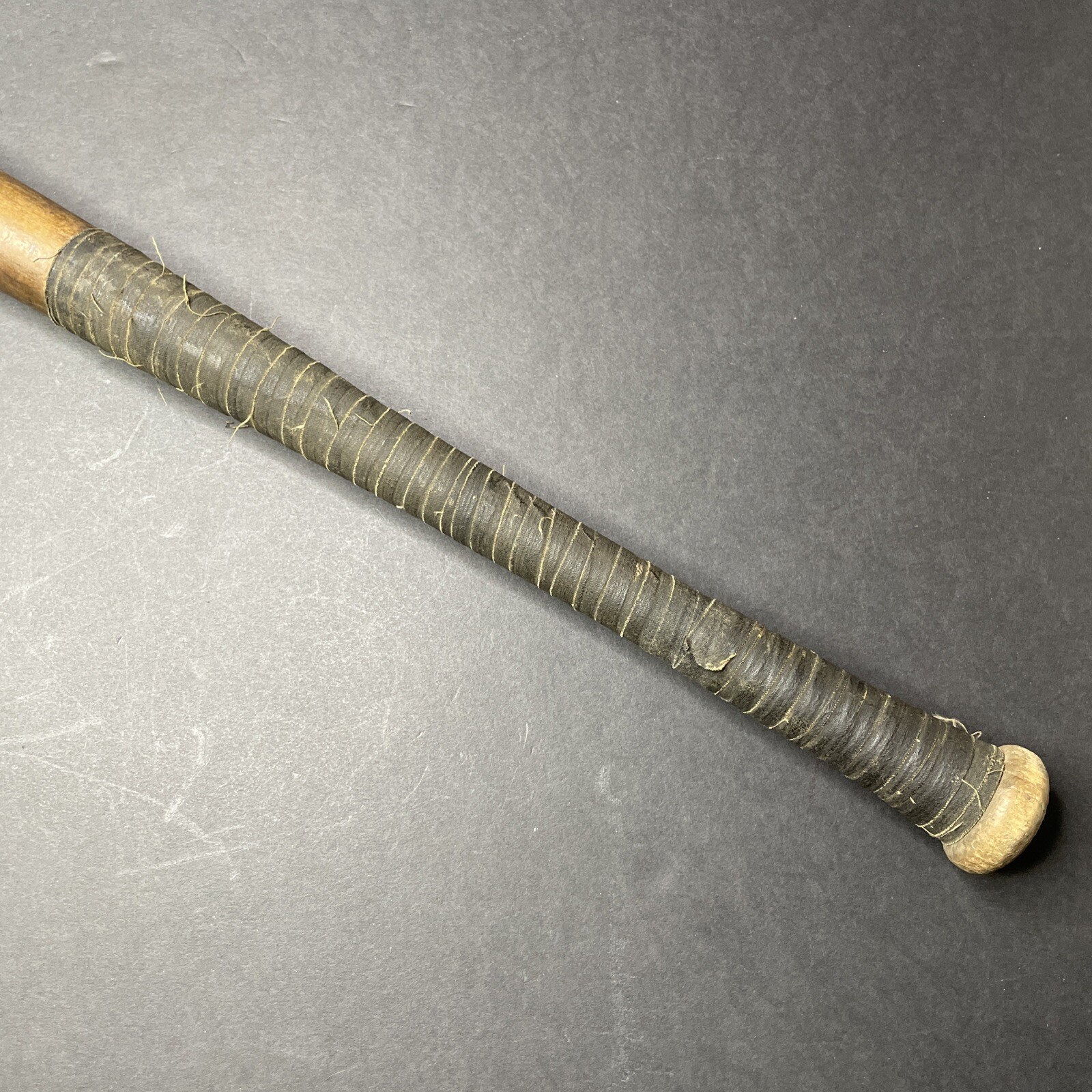 Antique AG Spalding Wood Primitive Baseball Bat Model S7 BLACK GOLD ...