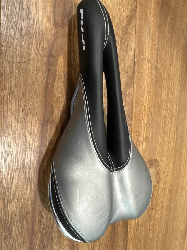 Sillín de carreras vintage FUJI VELO CrMo Rails 270 mm Foto 3 de 4