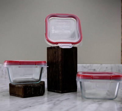 Pyrex Snapware 1-Cup Total Solution Square Food Storage Glass Set