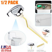 2x Universal Toilet Tank Flush Lever Deluxe Side Mount Brass Handle Replacement