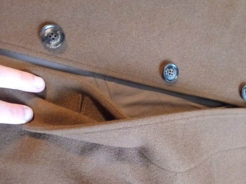 Ermenegildo Zegna Brown Wool Cashmere Mens Long Coat Size L Very Good Con 4XL/60 - Picture 11 of 16