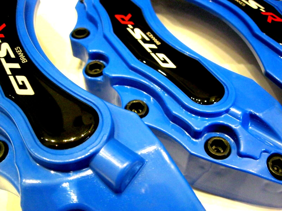 4 PIEZAS Cubiertas Pinza Freno Neumático Delantero Trasero Izquierdo Derecho Afinación Alerón AZUL Nuevo25 Foto 4 de 4