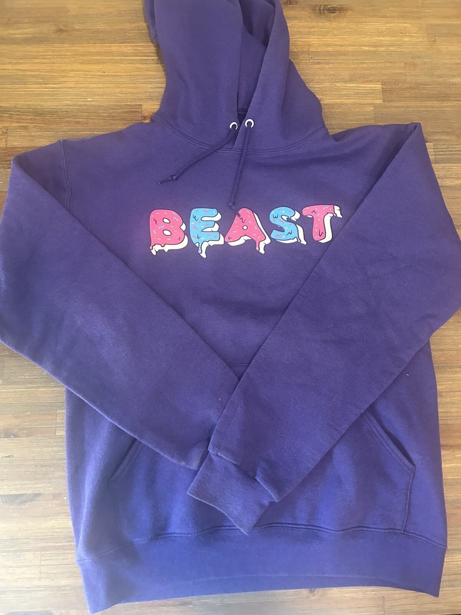 Mr Beast Sweatshirt Men's SMALL Frosted Limited Edition Purple Hoodie | eBay