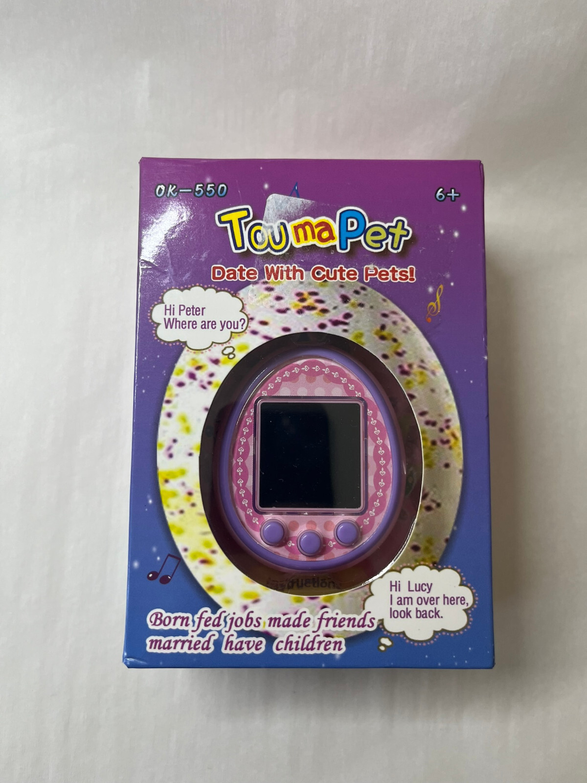 ToumaPet Virtual Pet - Pink and Purple, Tamagotchi type toy, tested