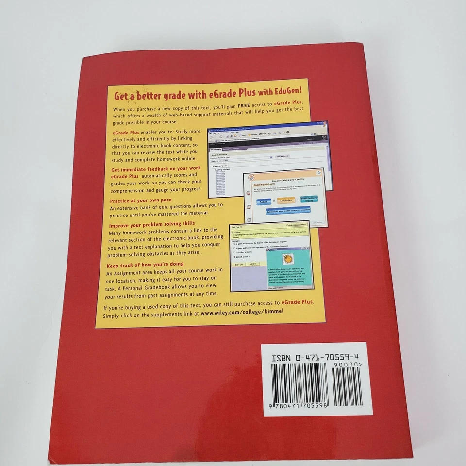 Principles of Accounting Volume 1 Weygandt, Kimmel, Kieso Textbook - Image 3 of 4