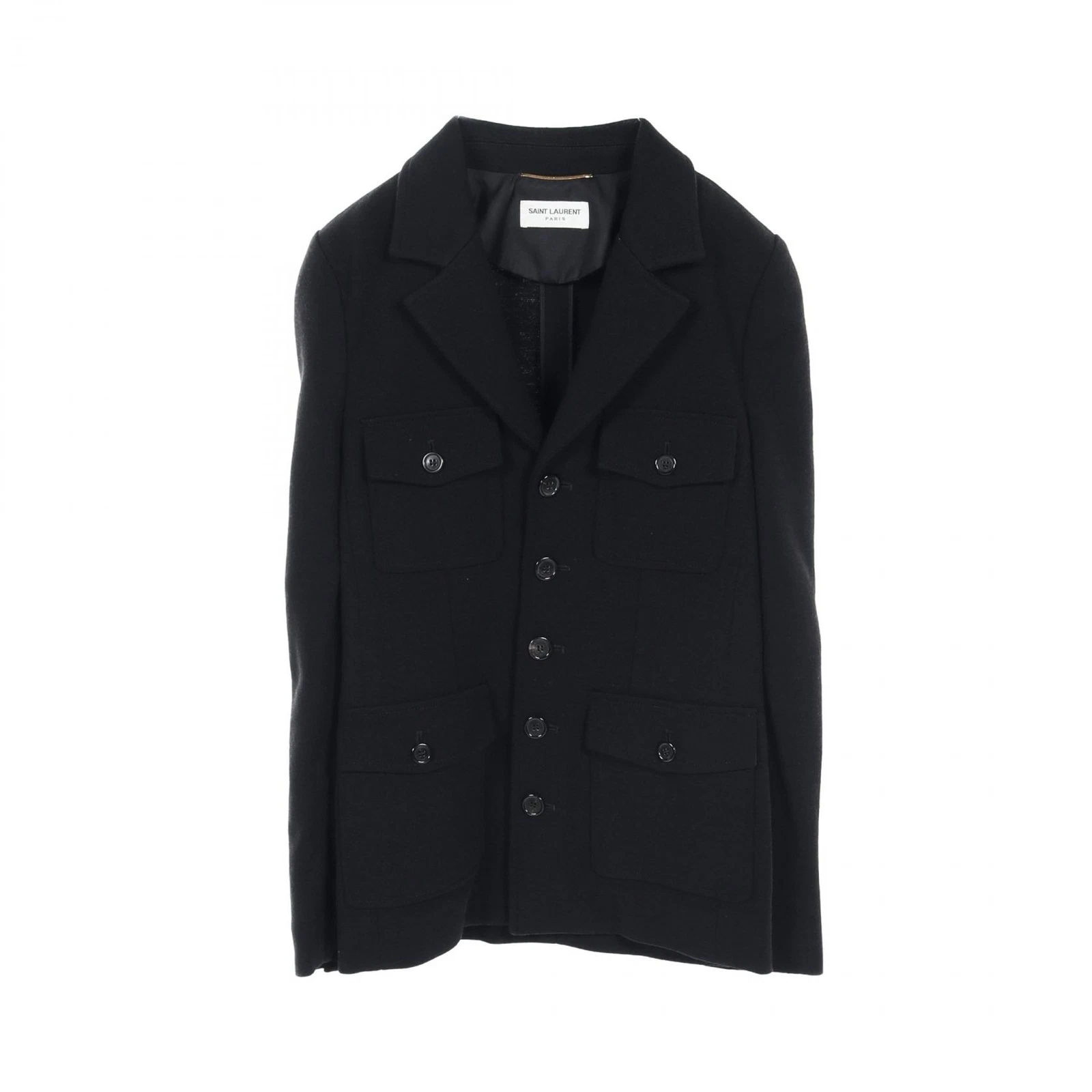 SAINT LAURENT (YSL) SAINT LAURENT PARIS jacket 777729 wool Nylon Black U Women #F34