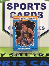 John Stockton 1990-91 Fleer Basketball “All Stars” UTAH JAZZ