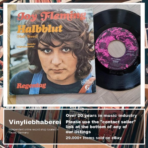 7" Single Joy Fleming - Halbblut Vinyl Germany/ CV Cher - Picture 4 of 5