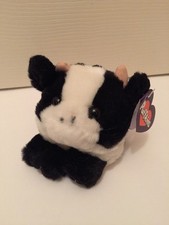 Puffkins By Swibco Stuffed Plush Animal "Meadow" Cow NWT BDay 3/13/97