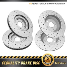 Front Rear Drilled Disc Brake Rotors For Hyundai Santa Fe Kia Sorento 2013-2018