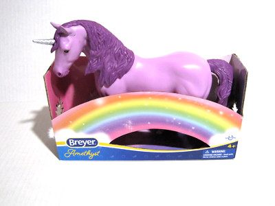 New BREYER Unicorn AMETHYST Purple Horse Silver Horn 2021 World Of Breyer NIB