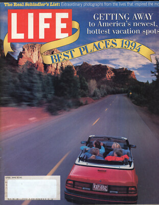 LIFE Magazine April 1994-Best USA Vacations, Schindlers List Real Photos
