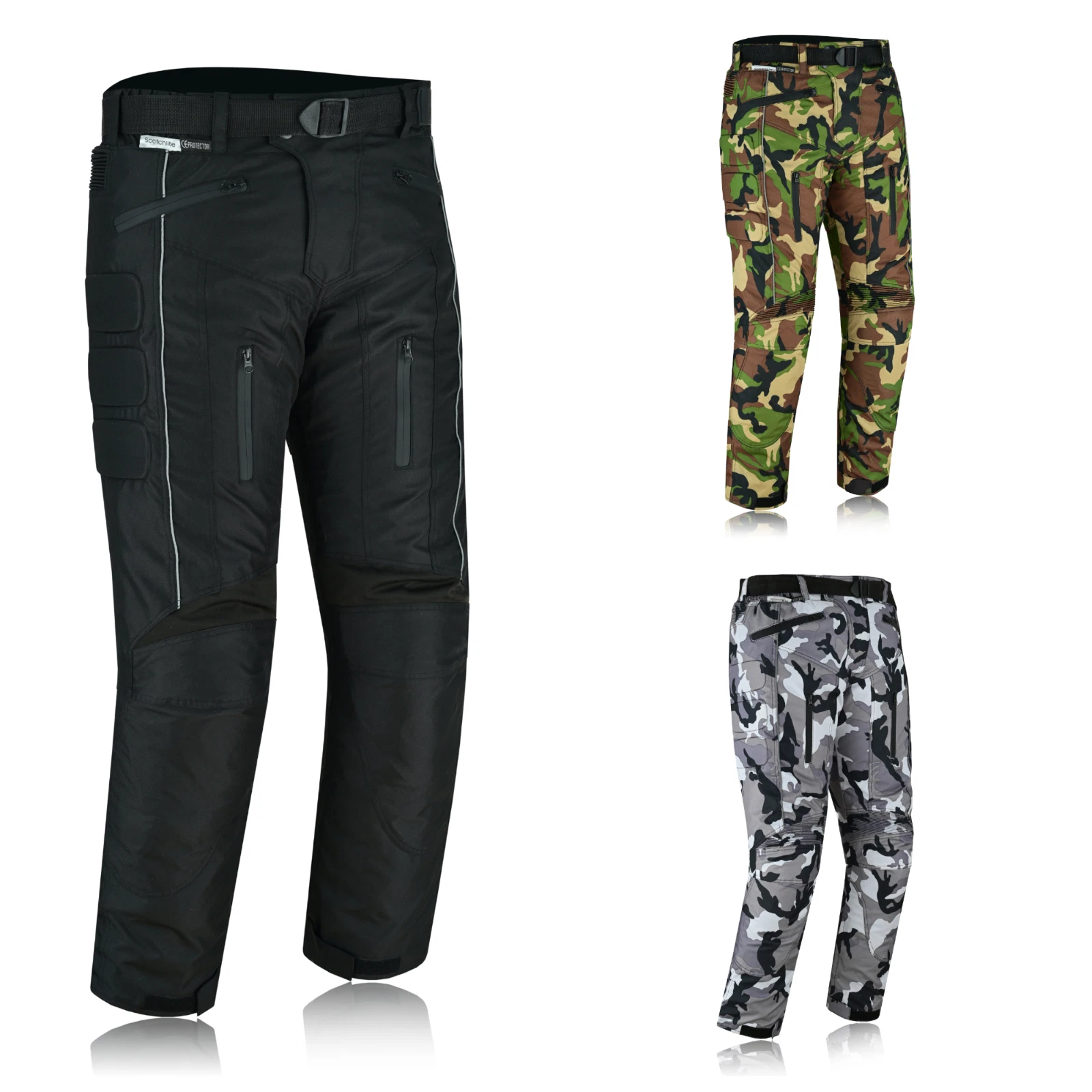 Mens Motorcycle Waterproof Trousers Cordura Textile Motorbike CE Armoured Pants