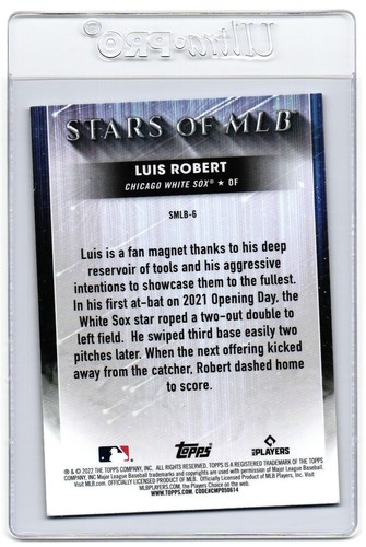 2022 Topps Luis Robert #SMLB-6 Stars of MLB - Picture 2 of 2