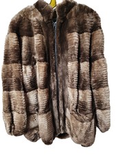 Women's Vintage Genuine Chinchilla Hooded Jacket