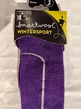 Smartwool Shin Cushioned Winter Sport Ski Socks Purple size M (M 6-8.5, W 7-9.5)