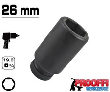 KRAFT Power Schlagschrauber Nuss 3/4" Stecknuss 26 mm Steckschlüssel 6-Kant Lang