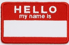 Custom Hello My Name Is Patch Embroidered Iron-on Personalized Applique Uniform
