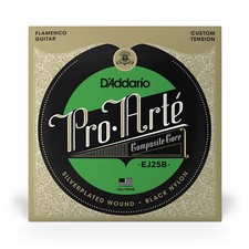 D'Addario EJ25B Pro-Art Black Nylon Composite Flamenco Classical Strings