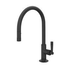 Rohl MB7930LMMB Graceline Pull-Down Kitchen Faucet Matte Black